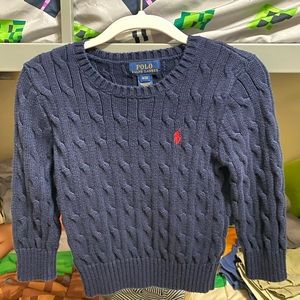 Boys Polo Knit Sweater 3T Navy